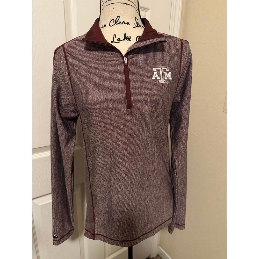 Texas A&M Women’s Antigua Quarter Zip Pullover Maroon Size Small